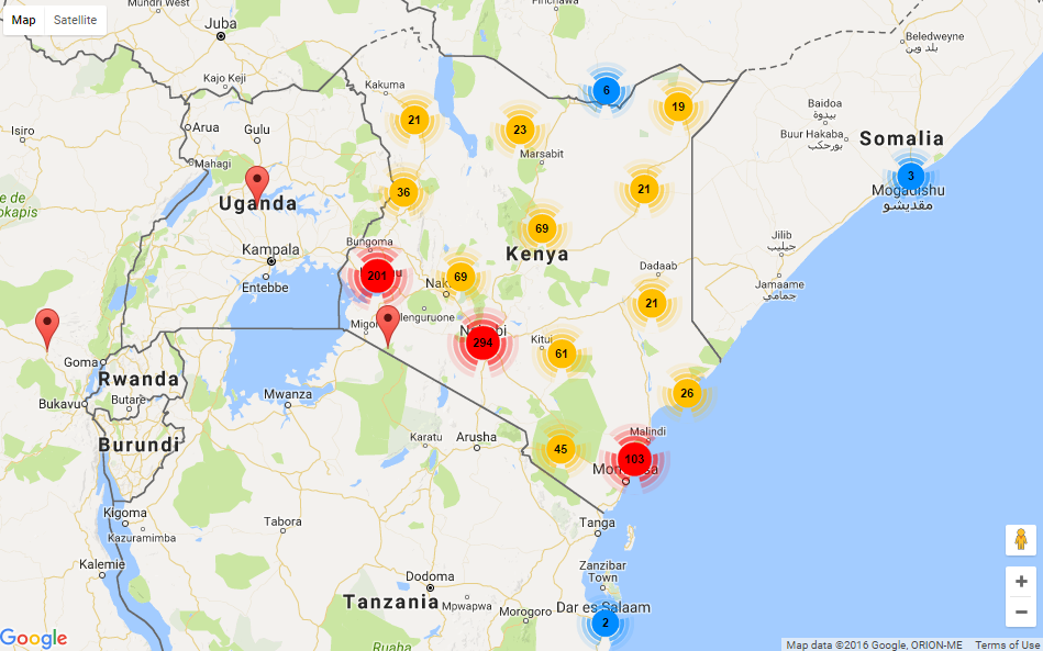 Map of Kenya