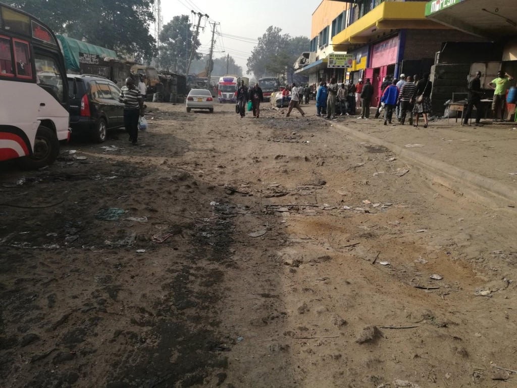 A pothole in Kenya